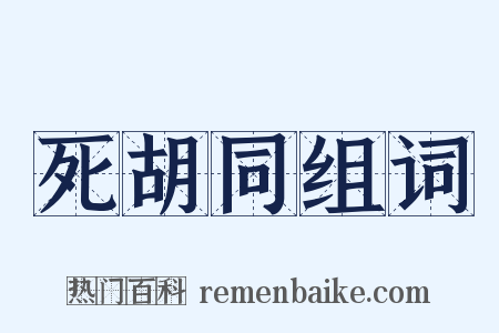 死胡同组词是什么意思的图片